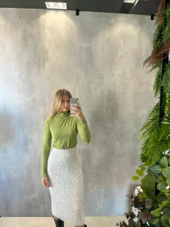 T-SHIRT TURTLENECK MANGA LONGA AVOCADO - loja online