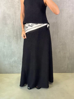 SAIA MIDI EM MALHA TRICOT PRETA na internet