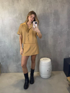 CAMISA MANGA CURTA BOTÕES KHAKI - loja online