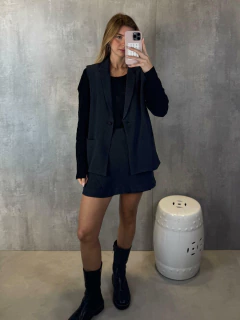 COLETE ALFAIATARIA ALONGADO MELANGE CHUMBO na internet