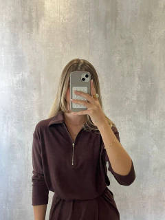 VESTIDO LAZINHA MANGA LONGA COM ZIPER BELGA - loja online