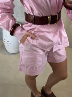 SHORTS BOLSO TRICOLINE ROSA na internet