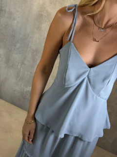 BLUSA ALCINHA LAÇO AZUL ORFEU - Navy Store