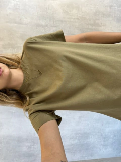 T-SHIRT ALGODÃO PRIME BEGE MILITAR - Navy Store