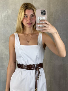 Imagem do VESTIDO MIDI CAMADAS EM TRICOLINE BRANCO