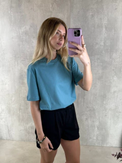 T-SHIRT OVER ALGODÃO PRIME AZUL MARESIA - Navy Store