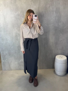 SAIA MIDI ALFAIATARIA CARGO CHUMBO