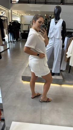 CAMISA MANGA CURTA EM MALHA TRICOT FILATTI OFF WHITE na internet