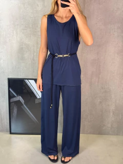 REGATA ALONGADA EM MALHA FRIA MARINHO - Navy Store