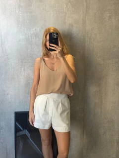 BLUSA ALCINHA CREPE AREIA - comprar online