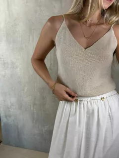 SAIA MIDI EVASE RAYON OFF WHITE na internet