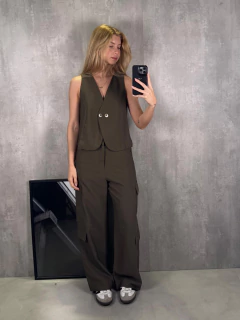 CALÇA RETA CARGO VERDE OLIVA - Navy Store