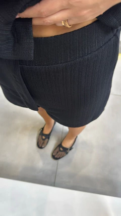 CAMISA MANGA CURTA EM MALHA TRICOT FILATTI PRETO - loja online