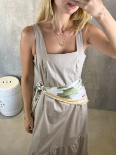 Imagem do VESTIDO MIDI CAMADAS EM TRICOLINE BEGE ROOT