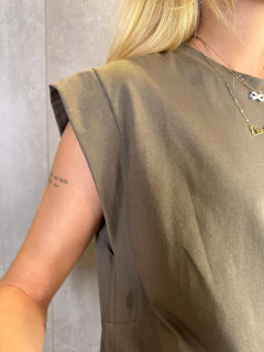 MUSCLE TEE NEW ALGODÃO PRIME KHAKI VINTAGE - Navy Store