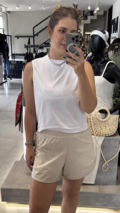 REGATA CROPPED TECHNO BRANCA - comprar online