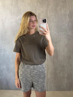 T-SHIRT ALGODÃO PRIME KHAKI VINTAGE - loja online