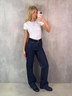 CALÇA JEANS RETA AZUL MÉDIO - comprar online