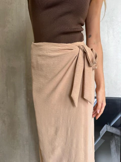 SAIA MIDI PAREÔ VISCOSE TURATTI AREIA