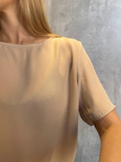 BLUSA MANGA CREPE AREIA - loja online