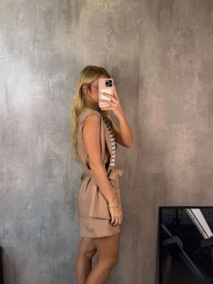 SHORTS ALFAIATARIA FAIXA AREIA SABBIA - loja online