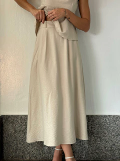 Imagem do SAIA MIDI EVASÊ SURFACE AREIA