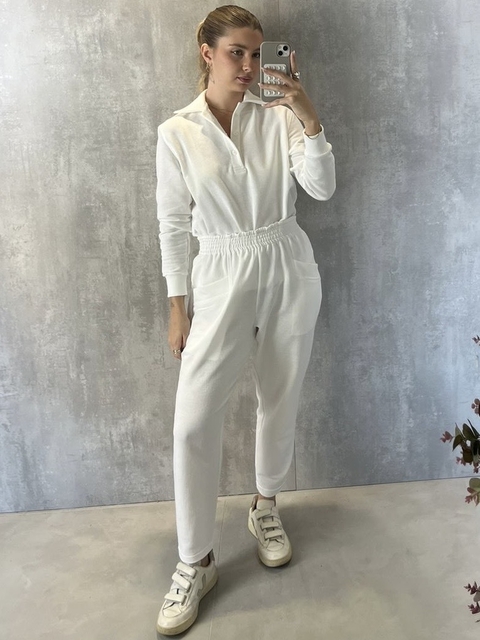 CALÇA CENOURA MOLETON LIGHT OFF WHITE