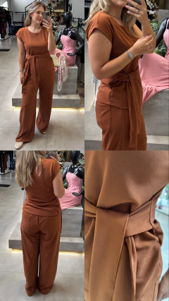 CALÇA WIDELEG CREPE DE MALHA CACAU - Navy Store