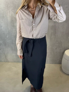 SAIA MIDI ALFAIATARIA CARGO CHUMBO - Navy Store