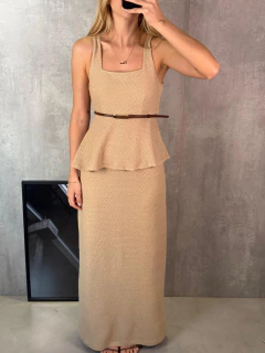 SAIA MIDI RETA EM MALHA TRICOT AREIA na internet