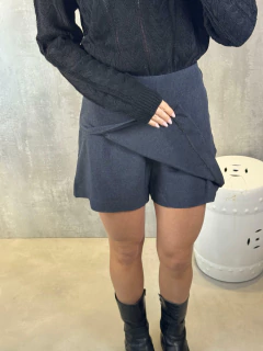 SHORTS SAIA ASSIMETRICO MELANGE CHUMBO