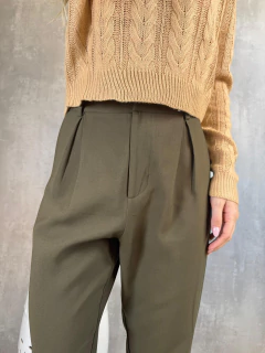 CALÇA ALFAIATARIA CENOURA VERDE MILITAR na internet