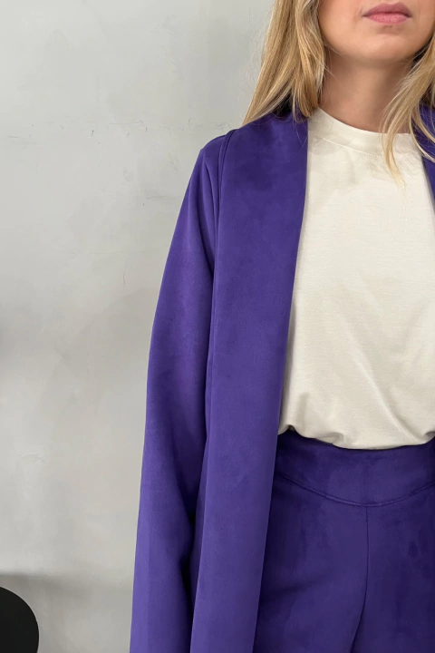 CASACO SUEDE VIOLETA
