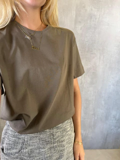 T-SHIRT ALGODÃO PRIME KHAKI VINTAGE na internet