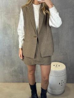 COLETE ALFAIATARIA ALONGADO MELANGE FOX - comprar online