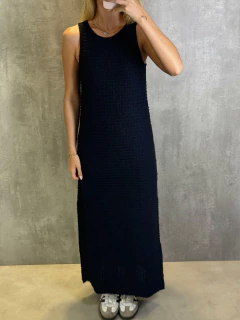 Imagem do VESTIDO MIDI NADADOR EM MALHA TRICOT PRETO