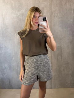 MUSCLE TEE NEW ALGODÃO PRIME KHAKI VINTAGE na internet