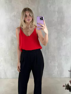 BLUSA ALCINHA CREPE VERMELHO INTENSIDADE - Navy Store