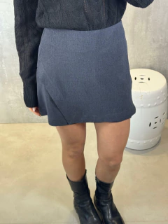 Imagem do SHORTS SAIA ASSIMETRICO MELANGE CHUMBO