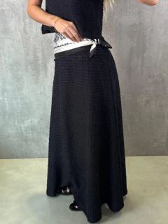 SAIA MIDI EM MALHA TRICOT PRETA - Navy Store