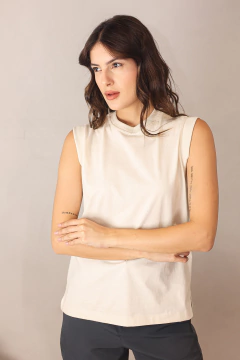 MUSCLE TEE ALGODÃO PRIME BEGE ALGODÃO