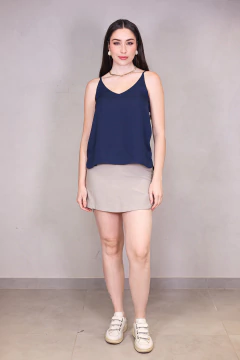 BLUSA ALCINHA CREPE MARINHO NAVY na internet