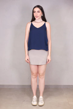 BLUSA ALCINHA CREPE MARINHO NAVY - Navy Store