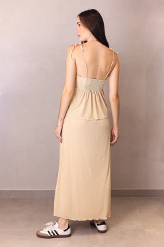 SAIA LONGA PLISSADA OURO LIGHT - Navy Store