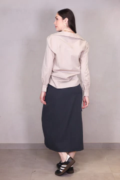 SAIA MIDI ALFAIATARIA CARGO CHUMBO - Navy Store