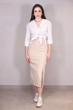 SAIA MIDI ALFAIATARIA CARGO AVEIA - Navy Store