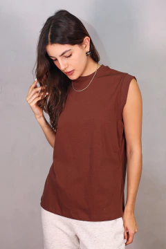 MUSCLE TEE ALGODÃO PRIME PECAN na internet