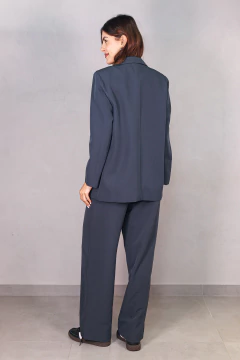 CALÇA TERNO RETA ALFAIATARIA CHUMBO - loja online