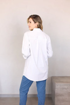 CAMISA OVER TRICOLINE BRANCA. - Navy Store