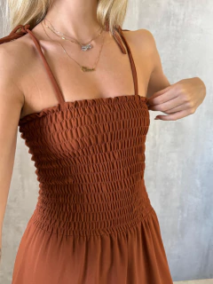 VESTIDO ALCINHA LASTEX CAMADAS COLORADO - Navy Store